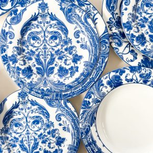 Blue Baroque Plate set 18pcs