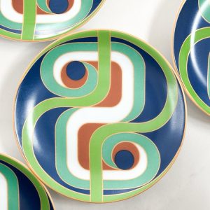 Retro Ribbon (Lime) Plate 1pc