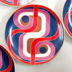 Retro Ribbon (Red) Plate 1pc