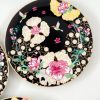 Humming Bird Bloom (Black) Plate 1pc