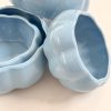 Powder Blue Floral Glaze Bowl set 2pcs